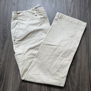 Duluth Trading Pants Mens 41x32 (42x34)Tan Flex Ballroom Khakis Relaxed Fit